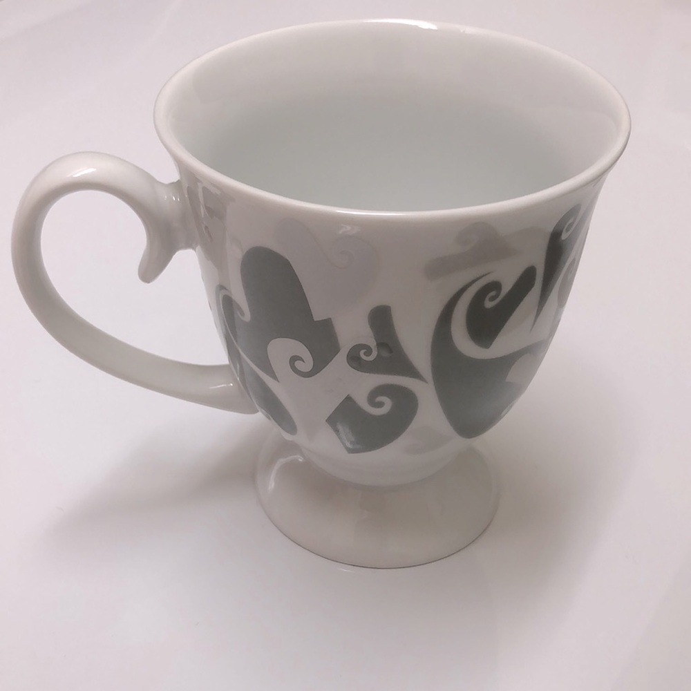 Mary Kay “Love Aimer” Silver & Grey Heart Tea Cup